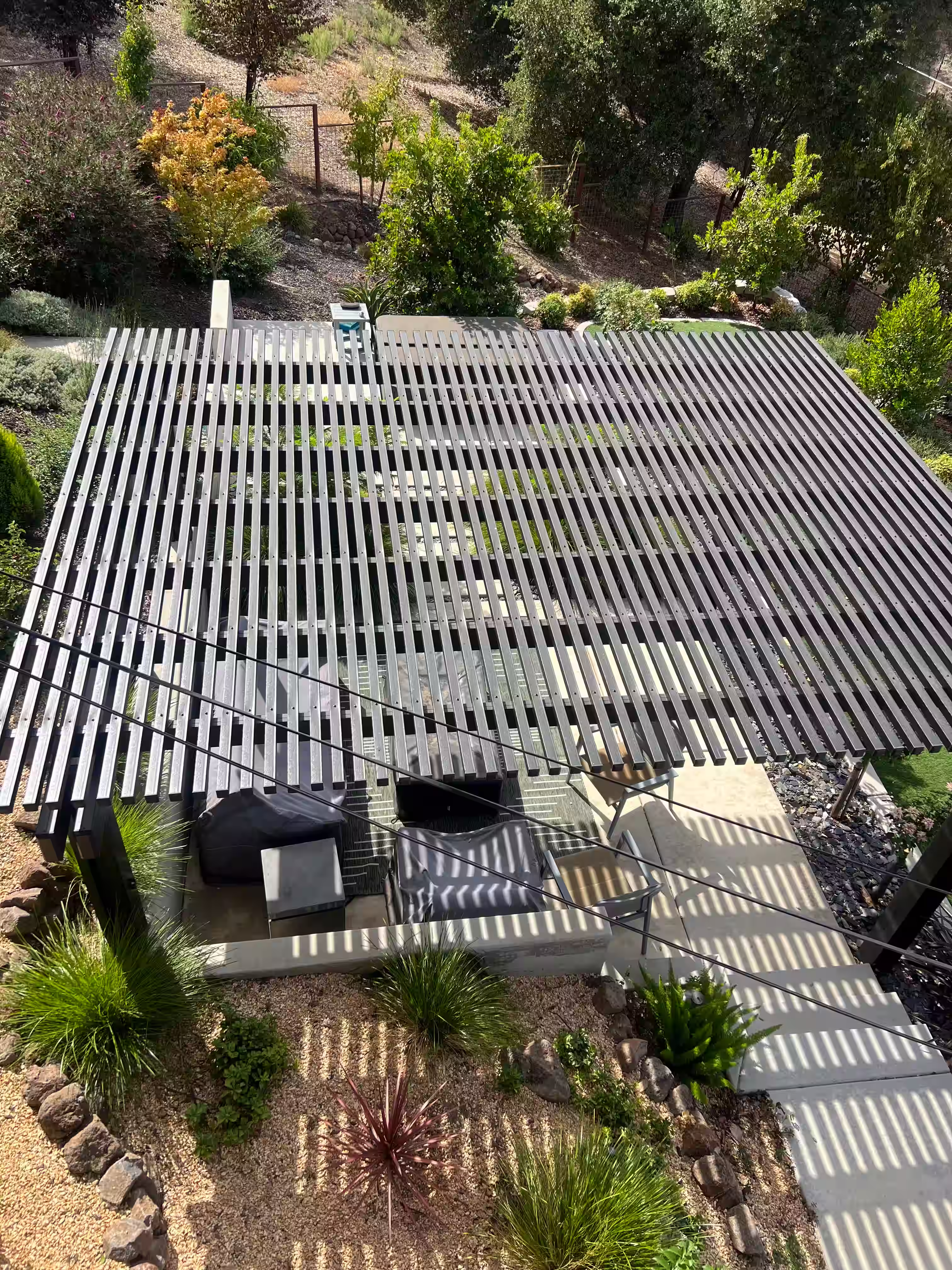 Fire-resistant pergola solutions