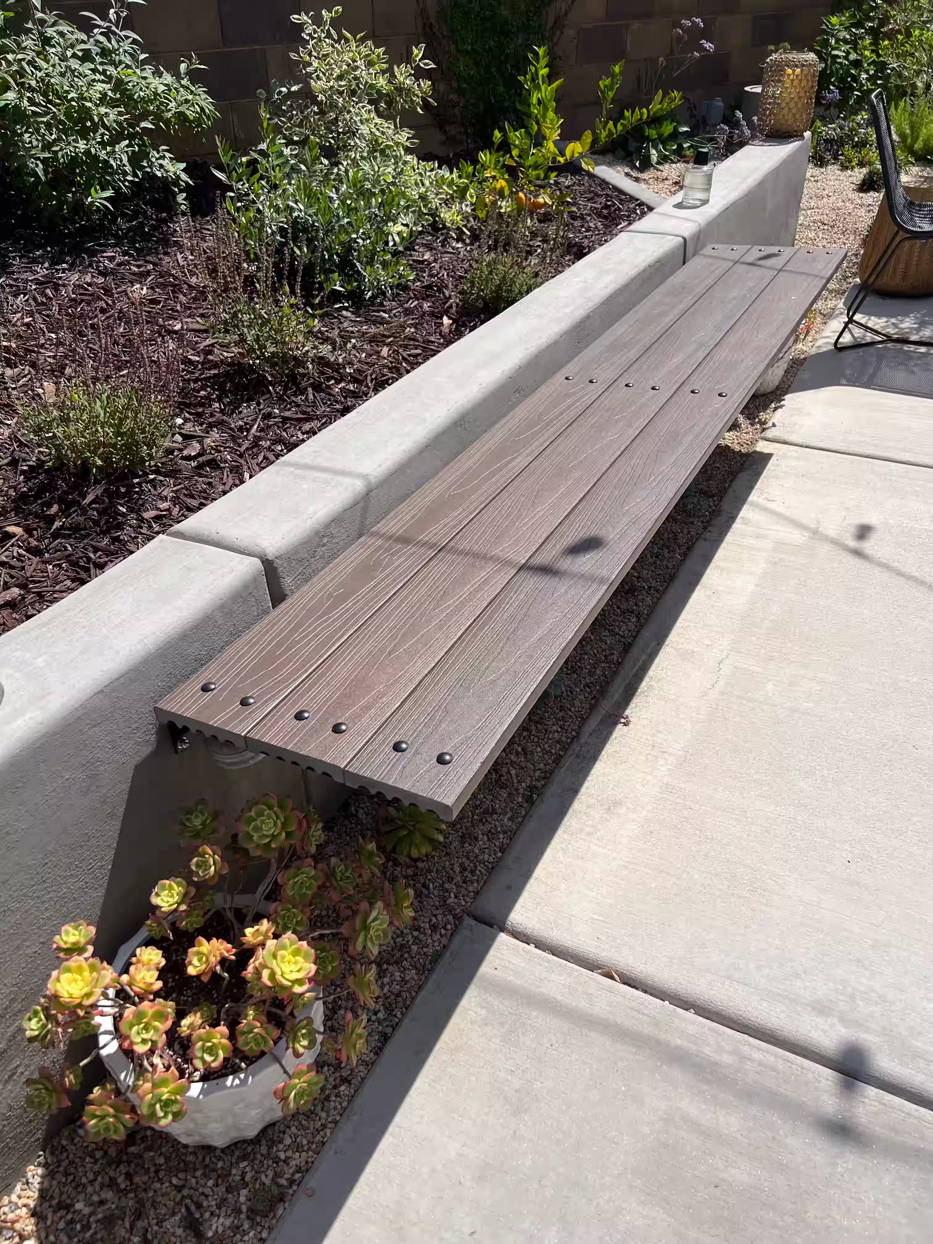 Integrated sitting areas and benches